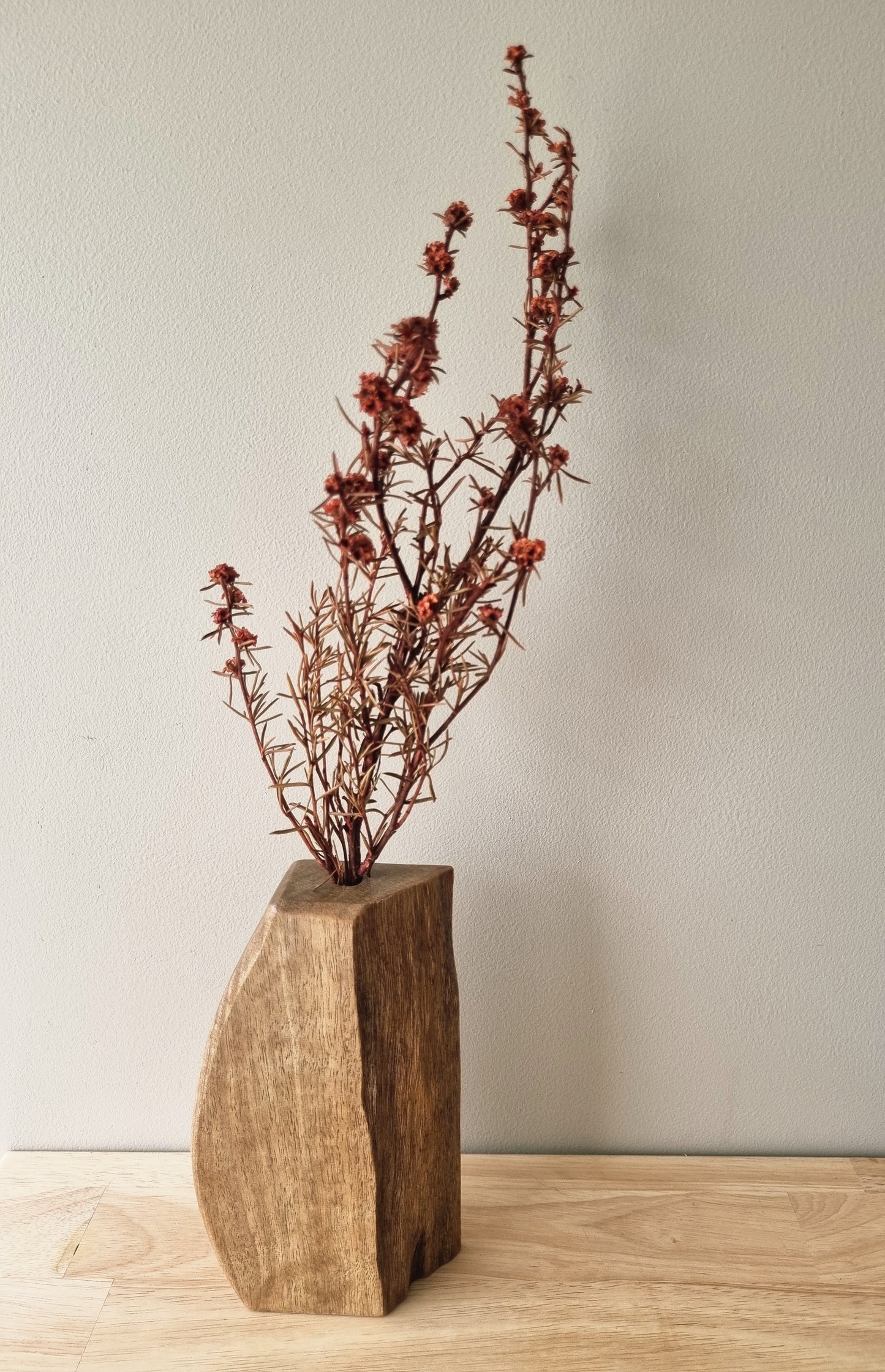 Rustic dried flower vase