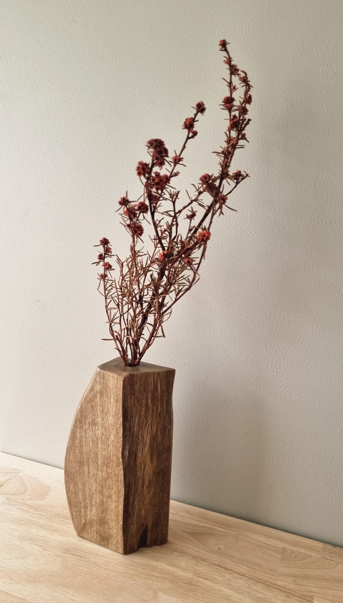 Rustic dried flower vase