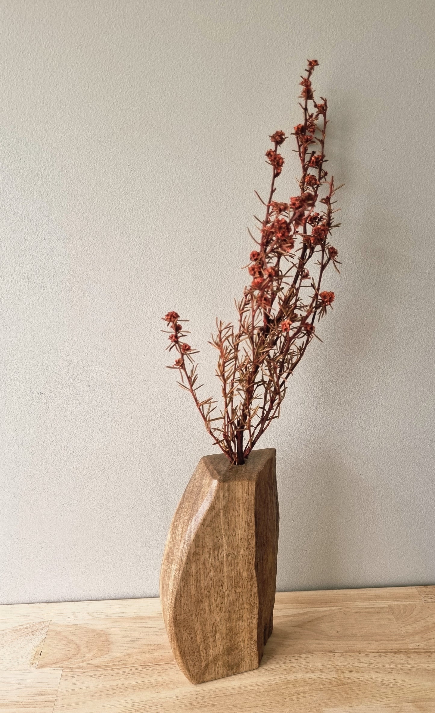 Rustic dried flower vase