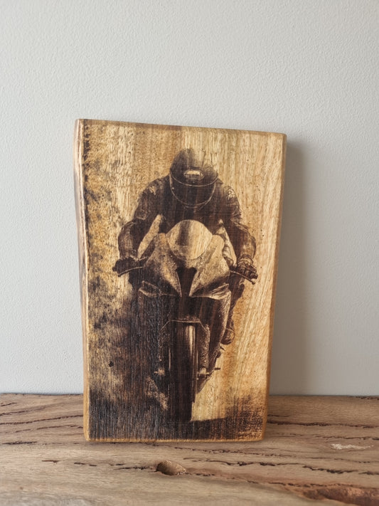 Wooden Artwork - Motorbike