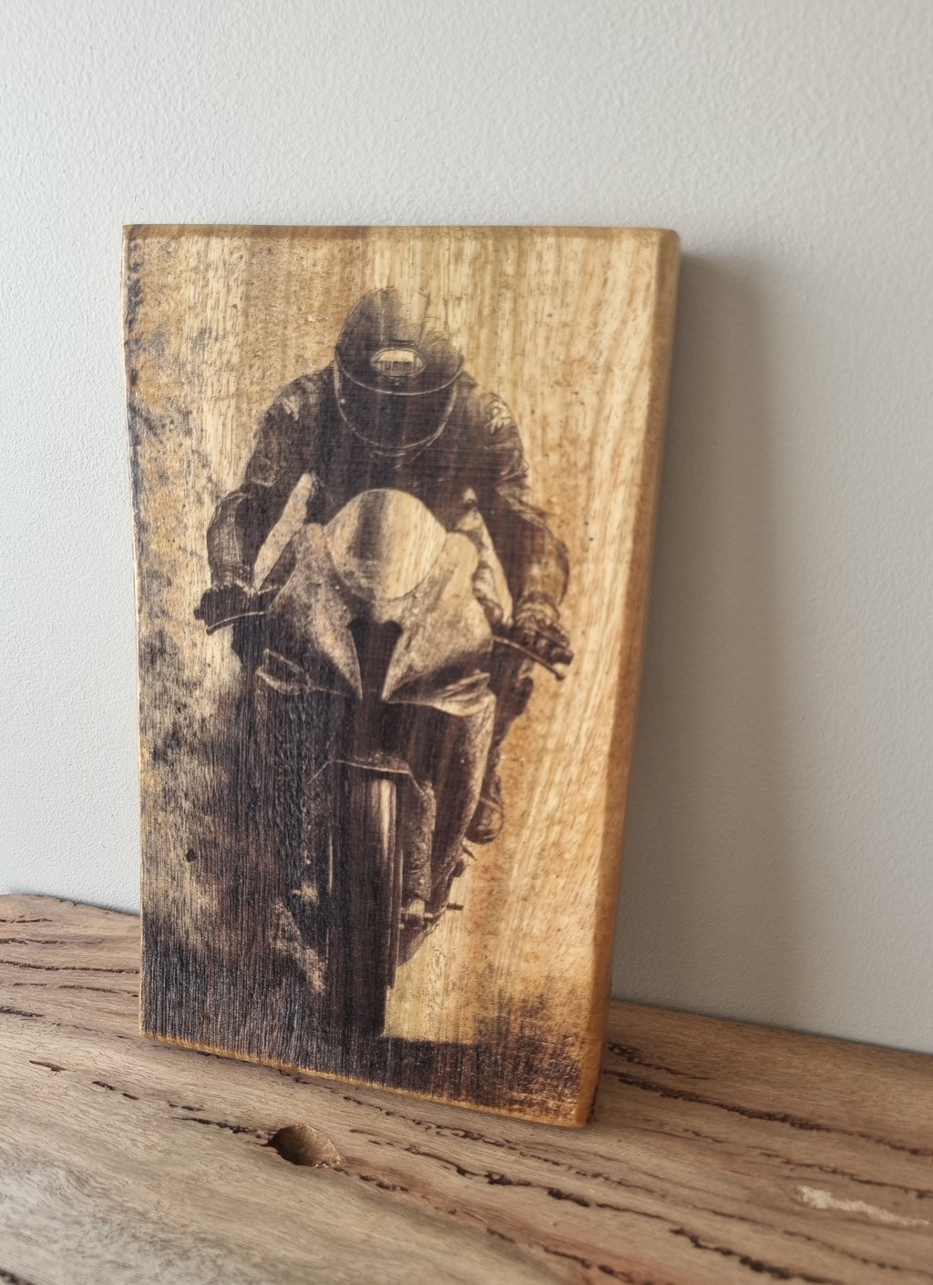 Wooden Artwork - Motorbike