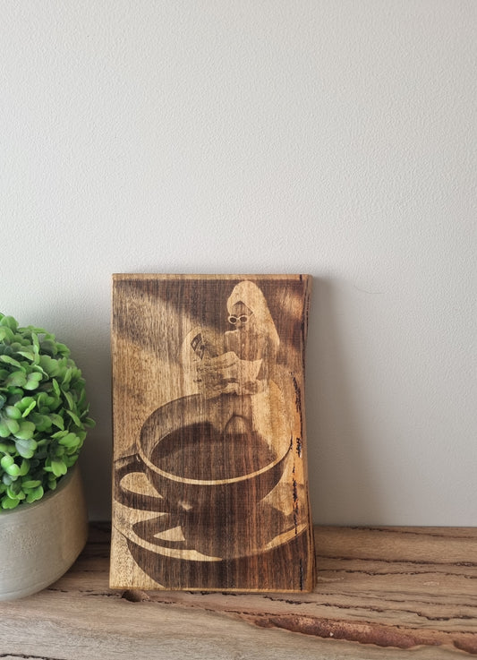 Wooden artwork: Sunday Morning