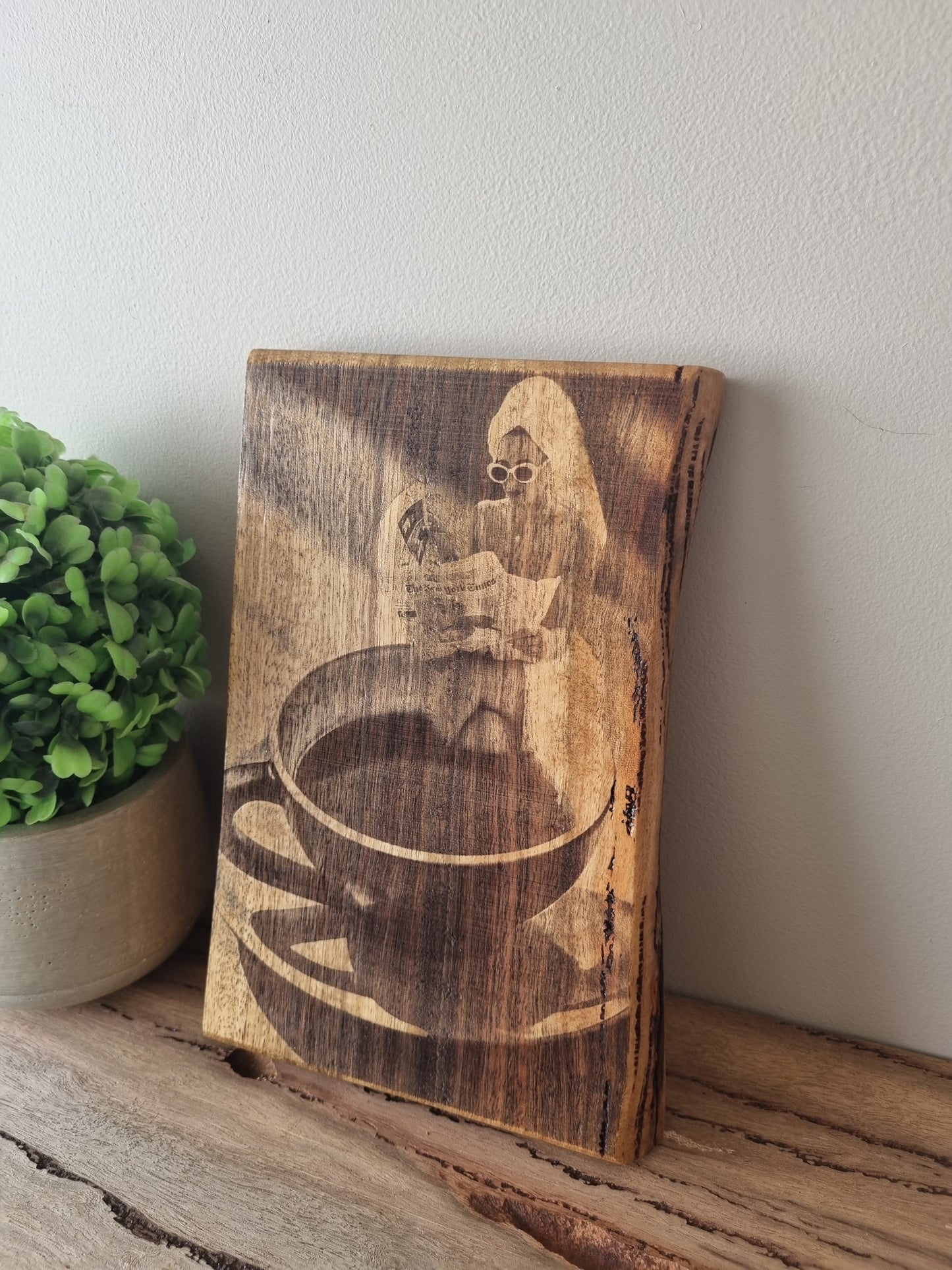 Wooden artwork: Sunday Morning