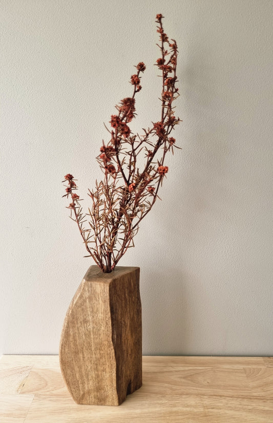Rustic dried flower vase
