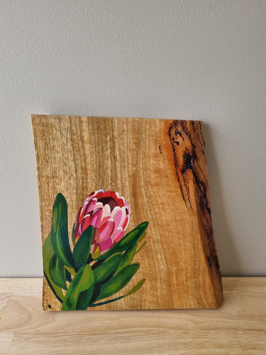 Wooden artwork: Protea