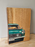 Wooden artwork: Vintage car