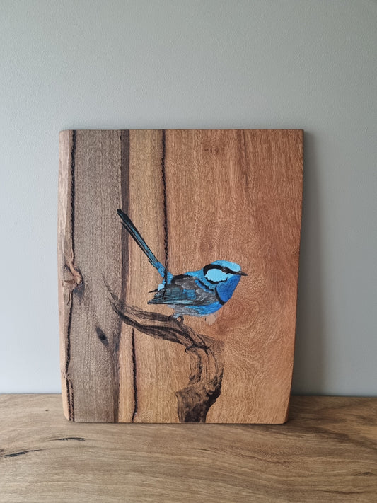 Rustic Art: Blue Wren