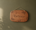 Welcome sign - Tasmanian Oak